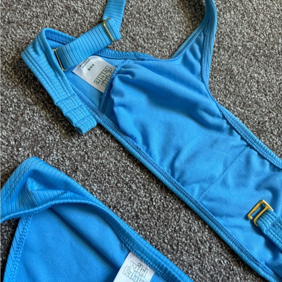 Blue Ribbed Bikini Set - Picture 4 of 4